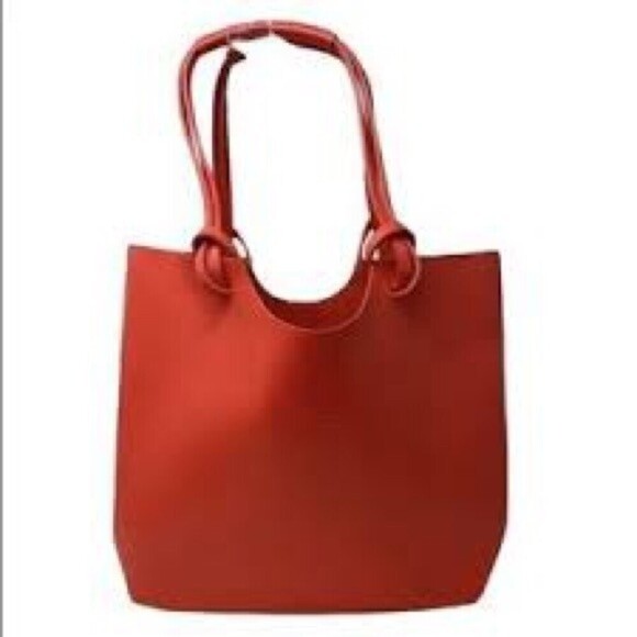 Neiman Marcus Coral Tote‎ Shoulder Purse Bag - Picture 2 of 13
